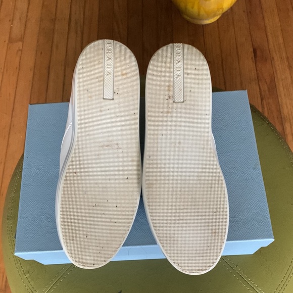 PRADA -  White and Red Heart Sneakers - Worn 3 Times - Picture 3 of 6